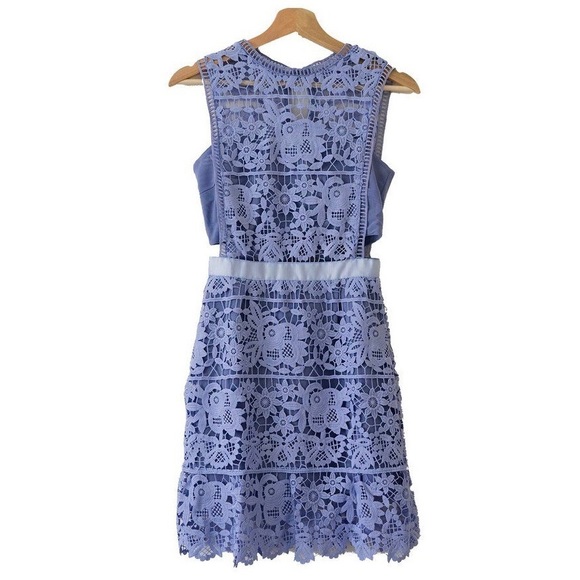 Goodnight Macaroon Dresses & Skirts - Goodnight Macaroon Tyra Lilac Lace Sleeveless Shift Dress